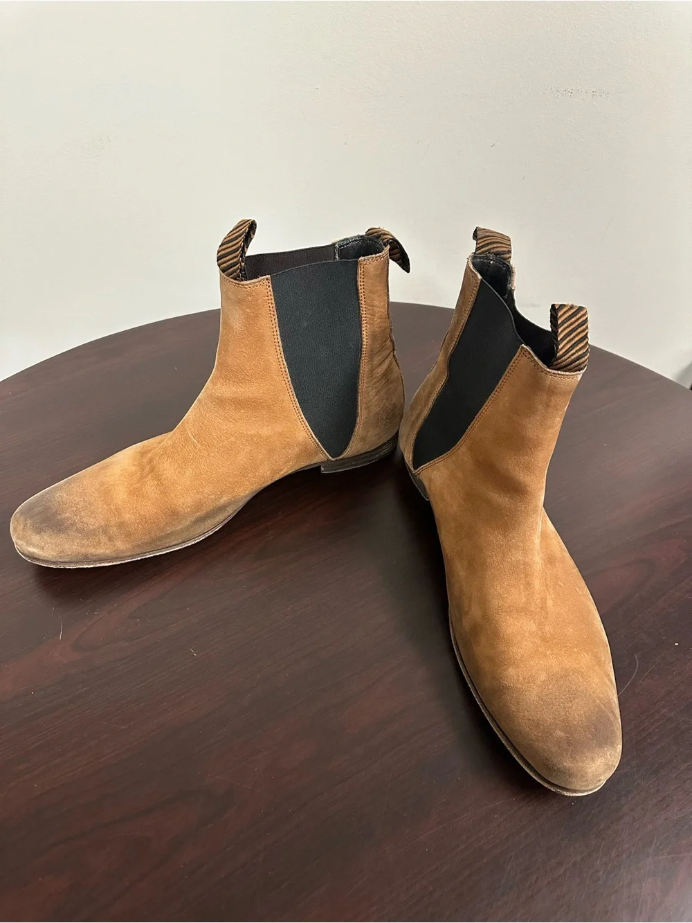 Billy Reid Men's Suede Chelsea Boots - Brown Size 13